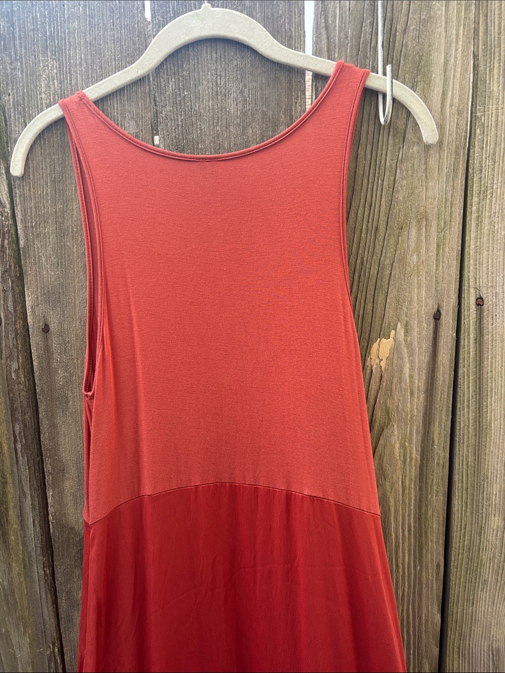 Anthropologie Rust Boho Silky Maxi Dress Women’s Size Medium - Picture 7 of 8